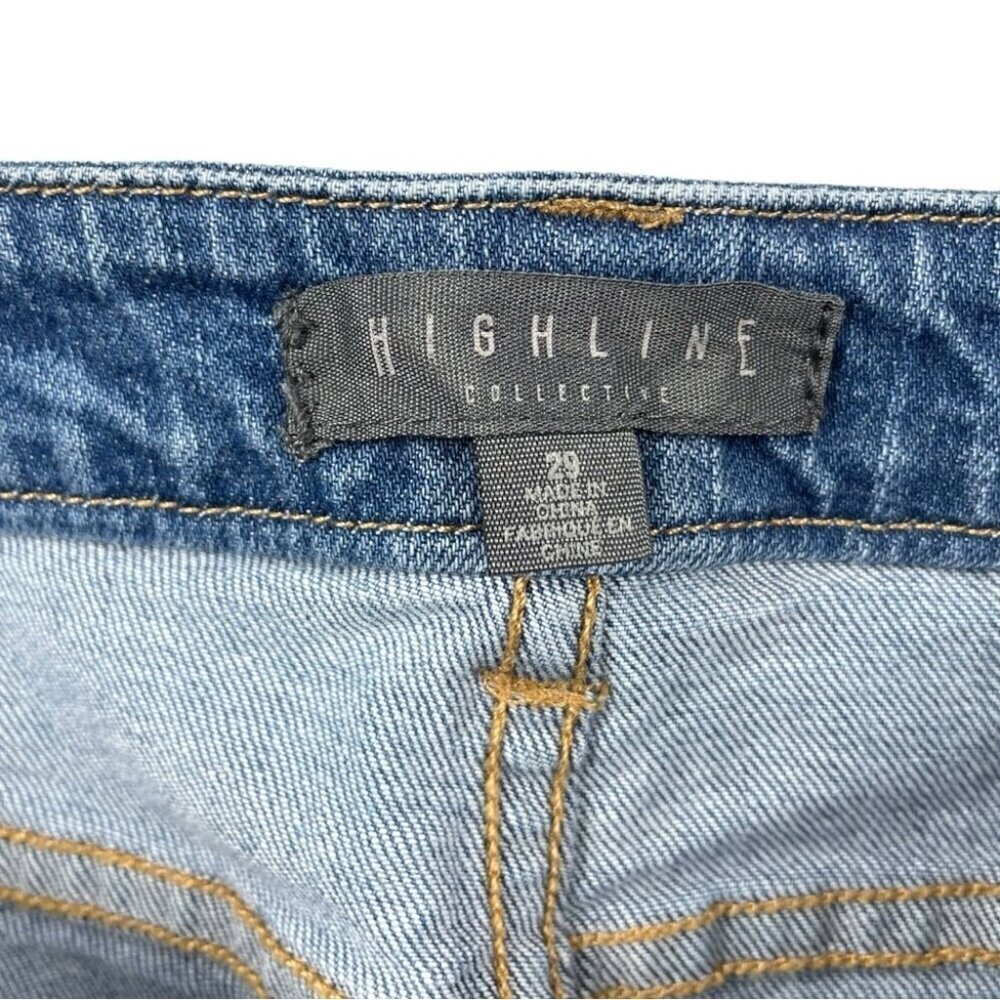 ** Highline Collective High Waist Embroidered Jean Shorts Size 29 - Picture 6 of 7